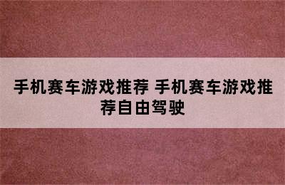 手机赛车游戏推荐 手机赛车游戏推荐自由驾驶